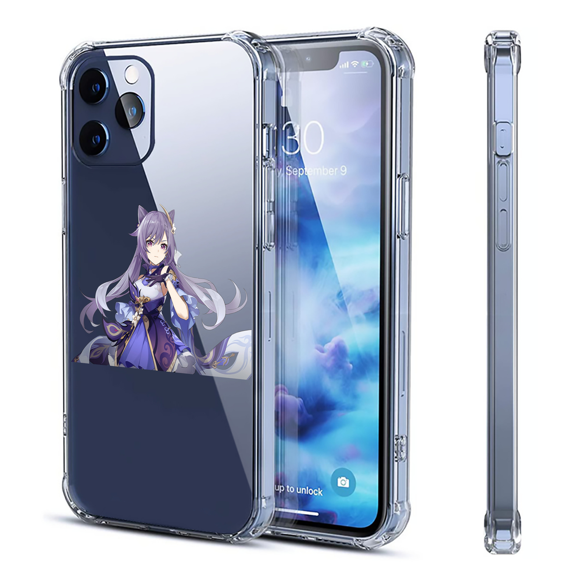 げんし神 刻晴 こくせい genshin Kokusei 【iPhone 12シリーズ対応】透明スマホケース（クリアソフトケース）